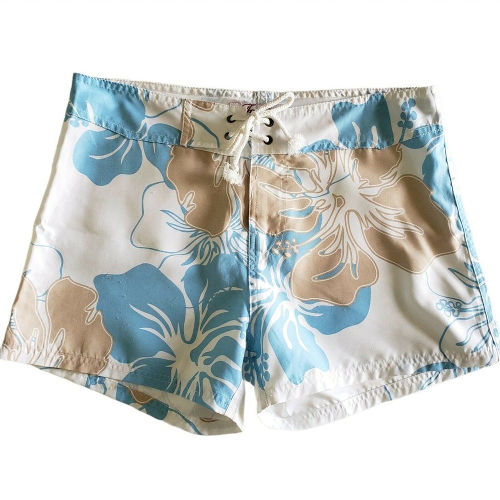 Vintage Favant Board Shorts Swim Surf Floral 7/M - Picture 1 of 6